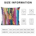 thumbnail image 6 of COMIO  Abstract Throw Pillow Cushion Cover, Multicolored Expressionist Work of Art Vibrant Rainbow Design Tainted Pattern, Decorative Square Accent Pillow Case,Rainbow Color 2pc, 6 of 6