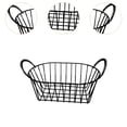 thumbnail image 3 of Cesta organizadora para servir comida y refrigerios con asas, cesta para papas fritas y refrigerios para armarios. Negro, 3 of 6