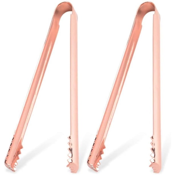 2 pinzas para alimentos de acero inoxidable de oro rosa, adecuadas para asar carne, emparedar pan, Etc. Rojo Verde Cocina, Decoración y Otros