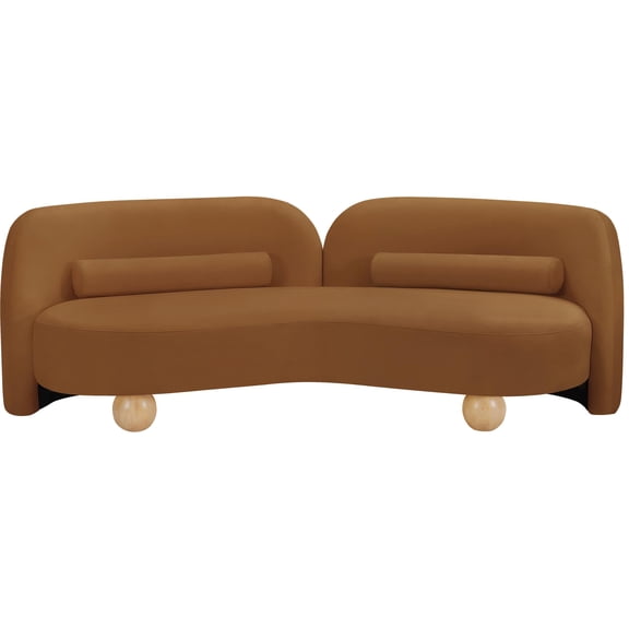 Meridian Furniture Daphne Saddle Velvet Sofa
