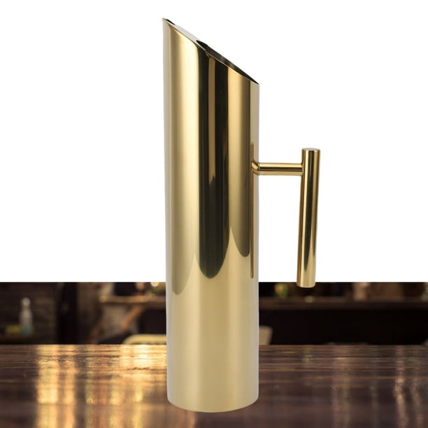 Alzuelo De Agua De Acero Inoxidable, Contenedor De Bebidas De Jarra De Bebidas De Bebida De Metal De Gran Capacidad De Gran Capacidad 2 Litros Con Protección De Hielo Para