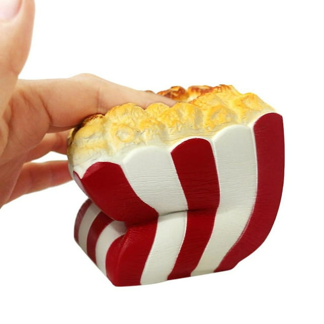 Juguete Squeeze Popcorn Cup Squishy Slow Rising con correa para teléfono