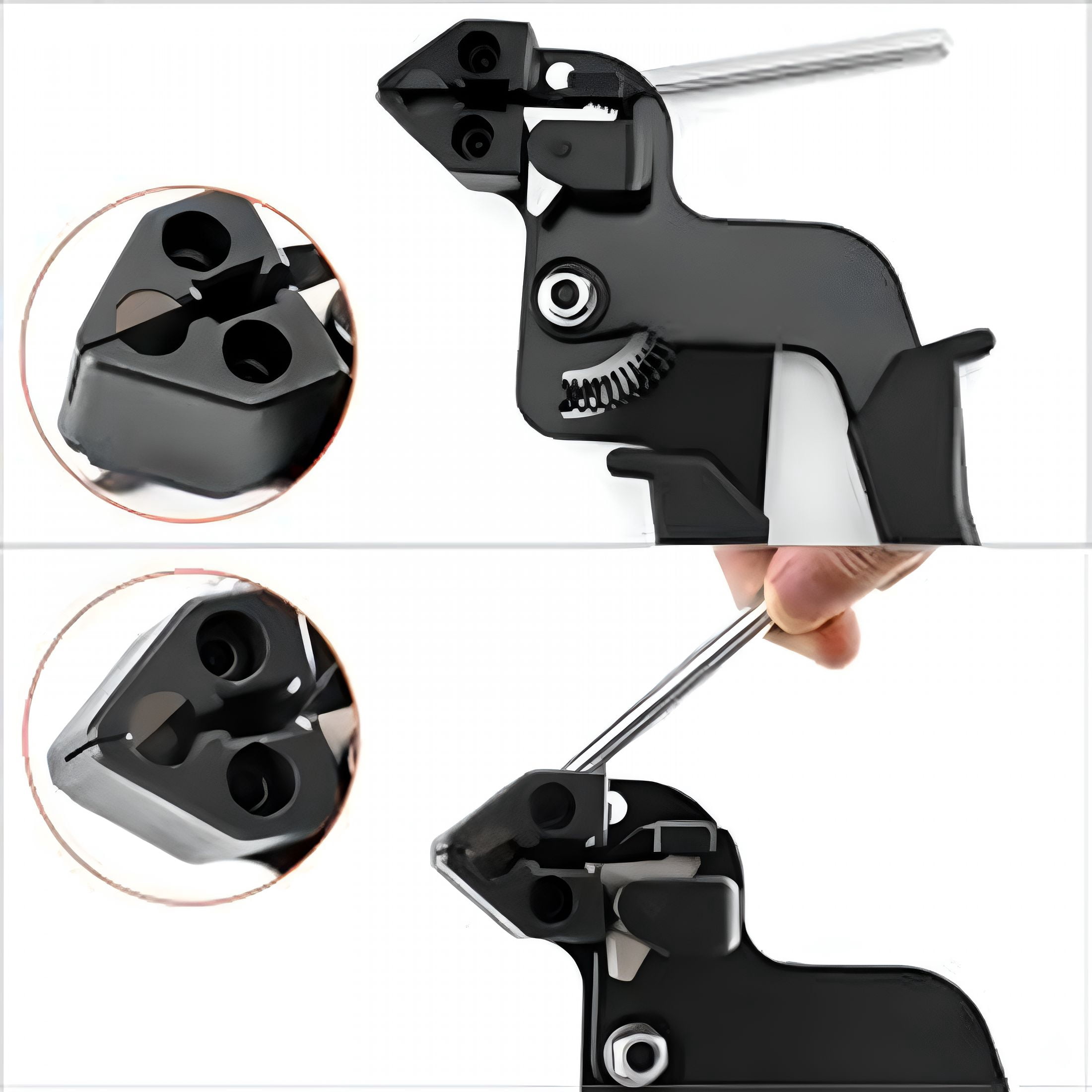 EXLEAF Metal Zip Tie Tool, Zip Tie Gun - Heavy Steel Cable Tie Tool, Stainless Steel Zip Tie Gun, Metal Tie Wrap Gun Kit, Duty Outdoor Adjustable Fastening Cutting Tie Tool