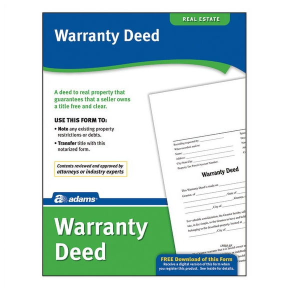 Adams Real Estate Warranty Deed New - R9C40