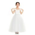 thumbnail image 4 of Ekidsbridal Girl Formal Flower Girl Dress - Spaghetti Strap Off Shoulder Satin with Bow Sash 422-A (Size: 2-12), 4 of 6