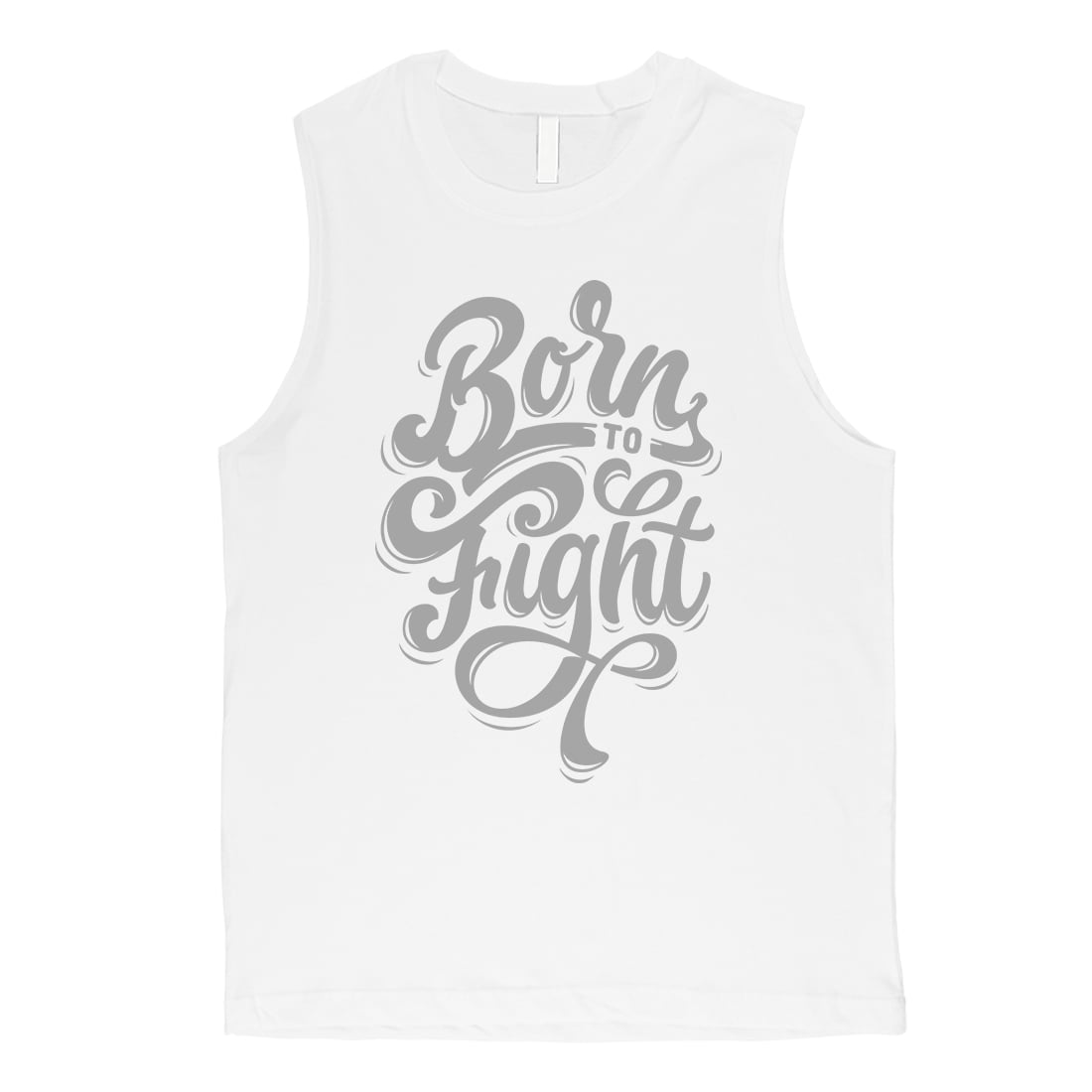 365 Printing - Born To Fight Mens White 