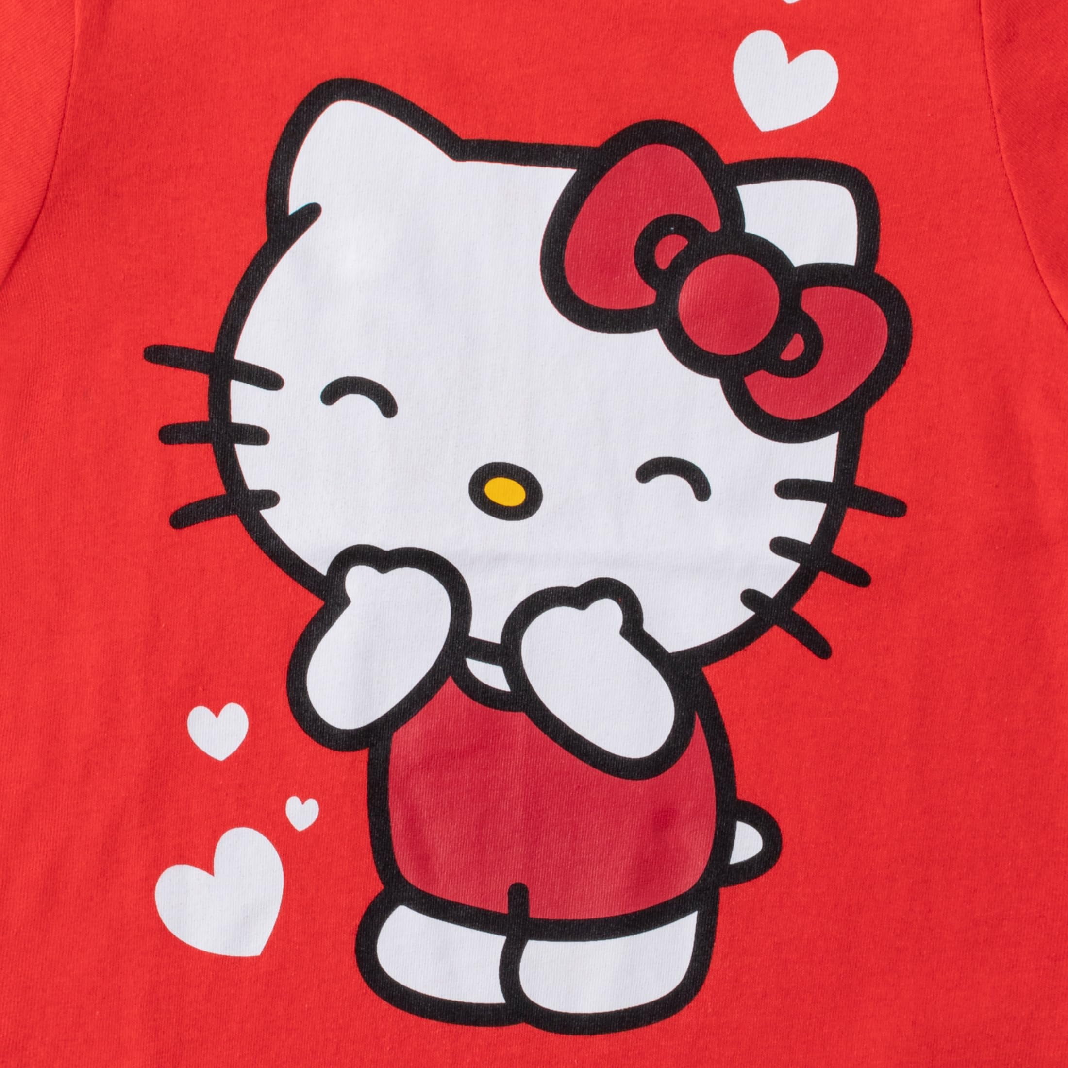Hello Kitty Sanrio Short Sleeve T-shirt (Girls), 4 Pack, Sizes 4-12
