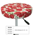 thumbnail image 4 of Fotbe Rose Flowers Stool Covers Round,Waterproof Round Bar Stool Covers Bar Chair Covers Washable Stool Cushion Slipcover for 12-14 Inch Chair-13 inch, 4 of 7