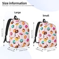 thumbnail image 3 of Yiaed Donut Print Backpack, Premium Laptop Backpack, Travel Backpack for Women, Lightweight Backpacks, Comfortable Back Pack-Small, 3 of 5