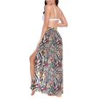 thumbnail image 3 of Women Sarong Wraps Butterflies on Zebra Stripes Swimsuit Beach Pareo Bikini Coverups Skirt M, 3 of 7