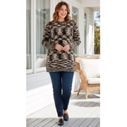 Woman Within Plus Size Crewneck Chenille Sweater