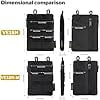 VIPERADE VE18N-M EDC Pouch, Pocket Wallet with 3 EDC Slots+2 Zipper Pockets, 1 Large Pocket for Notebook or Cellphone, Slim EDC Pocket Organizer for Men (Black)