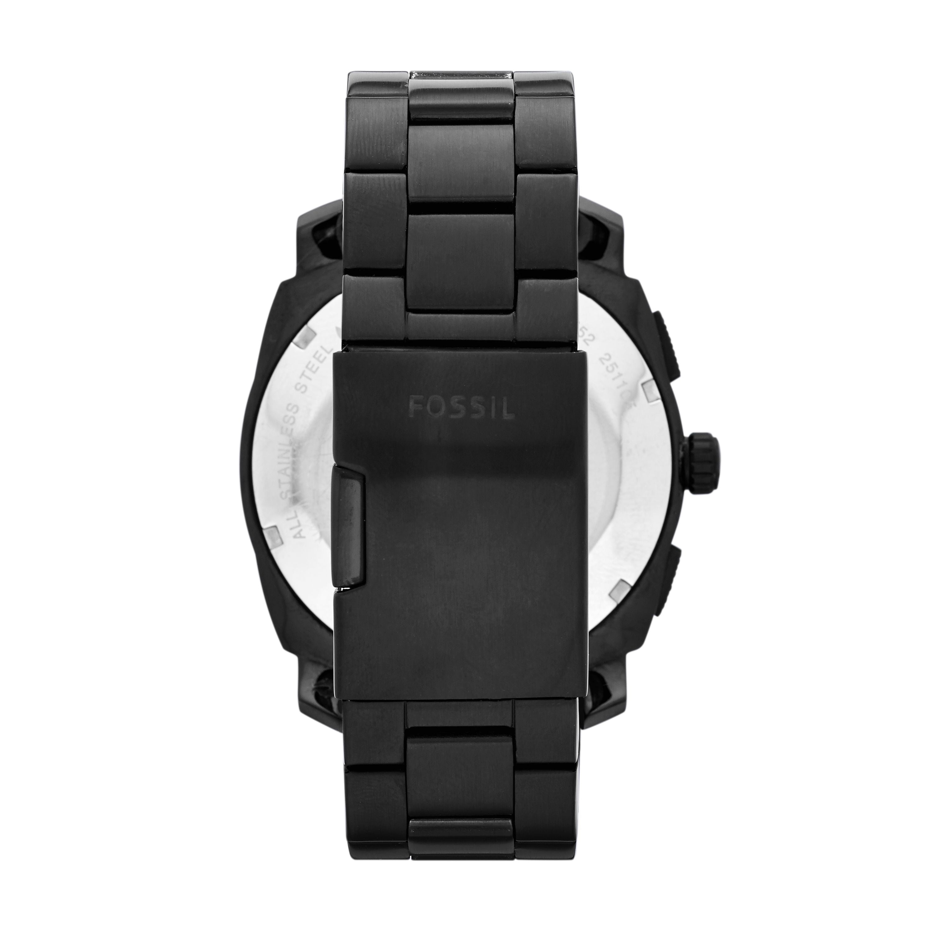 Fossil Men's Machine Black Stainless Steel Chronograph Watch 