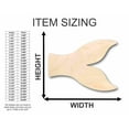 thumbnail image 2 of Unfinished Wood Fish Tail Shape - Ocean - Animals - Craft - up to 46" DIY 14" / 1", 2 of 3