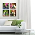thumbnail image 3 of Spa Bathroom Decor Stone Wall Panels, Zen Wall Art for Yoga Meditation Calming and Relaxing, Bamboo Candle Phalaenopsis and Stone Pictures for Office Bedroom Living Room (12x12in, 4 Panels), 3 of 6