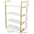 thumbnail image 4 of Fichiouy 4 Tiers Floating Shelves Wall Storage Shelves Wood Kitchen Organizer for Bedroom Gold 24" Wide, 4 of 6