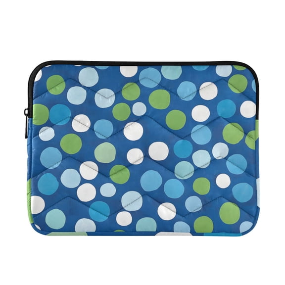 FORMRS 13-13.3 inch Laptop Sleeve Case Soft Carrying Quilted Computer Bag Cover, Blue Dots