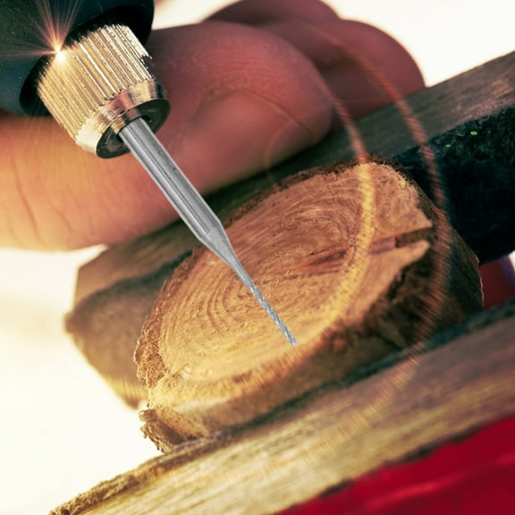 HIAKDOFT 4Pcs Tungsten Carbide Bur Jewelry Carving Tools for Artists with Pointed Tip 1.0mm .2mm in Silver