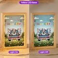 thumbnail image 2 of Happy Easter Bulldog American Flag Truck Bunny Ears Acrylic Plaque with Wood Photo Frame Box Dog Lover Gifts Idea Light Box - 03001, 2 of 5