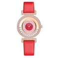 thumbnail image 4 of Leather Strap Watch Strap Leather Linjie Ladies Fashion Quartz Watch Leather Strap Watch Analog Watch Set, 4 of 5