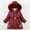 Red, variant on SGFCWSX Padded Jacket Toddler Girls Hooded Puffer Coat with Pockets Casual Jackets Navy Size 5-6T