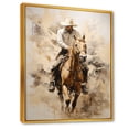 thumbnail image 2 of Designart "Minimalist Depiction Of A Cowboy I" Cowboys Floater Framed Canvas Prints, 2 of 5