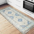 thumbnail image 5 of World Rug Gallery Traditional Anti Fatigue Kitchen, Laundry Room, Comfort Indoor Mat, Door Mat - Blue 18"x47", 5 of 6