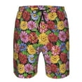 thumbnail image 4 of Kdxio Daisies Flowers Pattern Mens Casual Shorts - Drawstring Summer Beach Sports Shorts for Men, 4 of 9