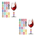 thumbnail image 3 of Injueey 24Pcs Goblet Markers Beverage Anti-Skid Silicone Tool Labels Cups Identifier Wedding Decorations Drinks Party Accessories 2piezas, 3 of 6