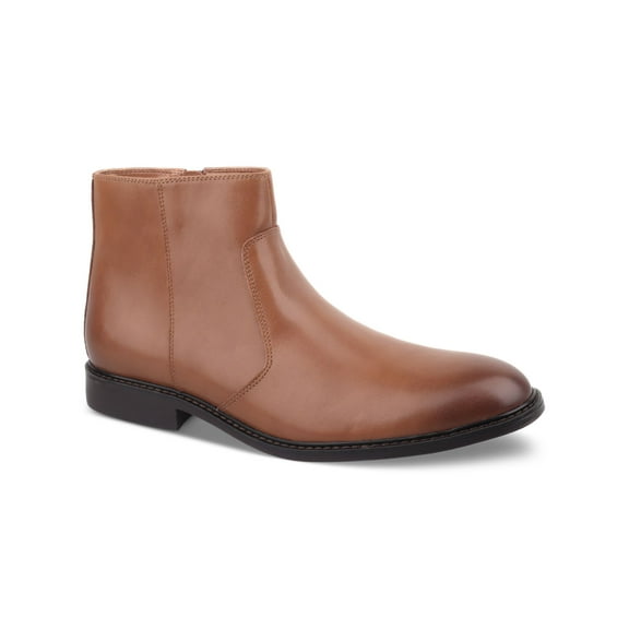 ALFANI Womens Brown Burnished Padded Liam Round Toe Block Heel Zip-Up Booties 12 M