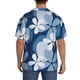 thumbnail image 3 of Fotbe Flower Camisa Estampada de Manga Corta para Hombre, Casual de Verano, Estilo Playero, Sin Arrugas-Large, 3 of 5