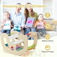 thumbnail image 3 of Resenkos 2-in-1 Rocking Horse Arch for Kids Montessori Climbing Toys with Arch Climber-Multicolor, 3 of 11
