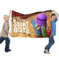 thumbnail image 2 of Pregunta a los StoryBots Bandera impresa con temática, regalo perfecto para fanáticos, amigos y familiares, y adecuada para actividades al aire libre e interiores, decoraciones de fiesta. 120*180CM, 2 of 6