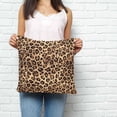 thumbnail image 2 of Leopard Printed Pillow Covers 26x26 Inch Decorative Throw Pillow Cover, Modern Animals Textured Brown Sofa Pillowcases Accent Cushion Case Home Decor Bedroom Living Room, 2 of 6