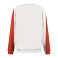 thumbnail image 4 of ATOYSOY Women's Fashion Color Block Pullover with Pockets Crew Neck Sweatshirts Casual Shirts Pockets Long Sleeve Tees Fall Winter Loose Tops Outwear Red XL, 4 of 5