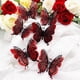 thumbnail image 4 of Pegatina De Plástico Set de 6 piezas de pegatinas decorativas de mariposa 3D de doble capa Plástico rojo con moño dorado para decoraciones de pared y regalo del Día de San Valentín JASKFLY, 4 of 7