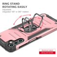 thumbnail image 3 of SaniMore for Samsung Galaxy A14 5G Magnetic Case, Rugged PC & TPU Bumpers Cover Built-in Car Mount & Ring Kickstand Military Grade Shockproof Protective Shell for Samsung A14 5G, Rosegold, 3 of 7