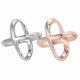 thumbnail image 1 of 2pcs Smooth Cross Design Dress Corner Knot Alloy Buckles Silk Scarf Buckles Banmo, 1 of 5