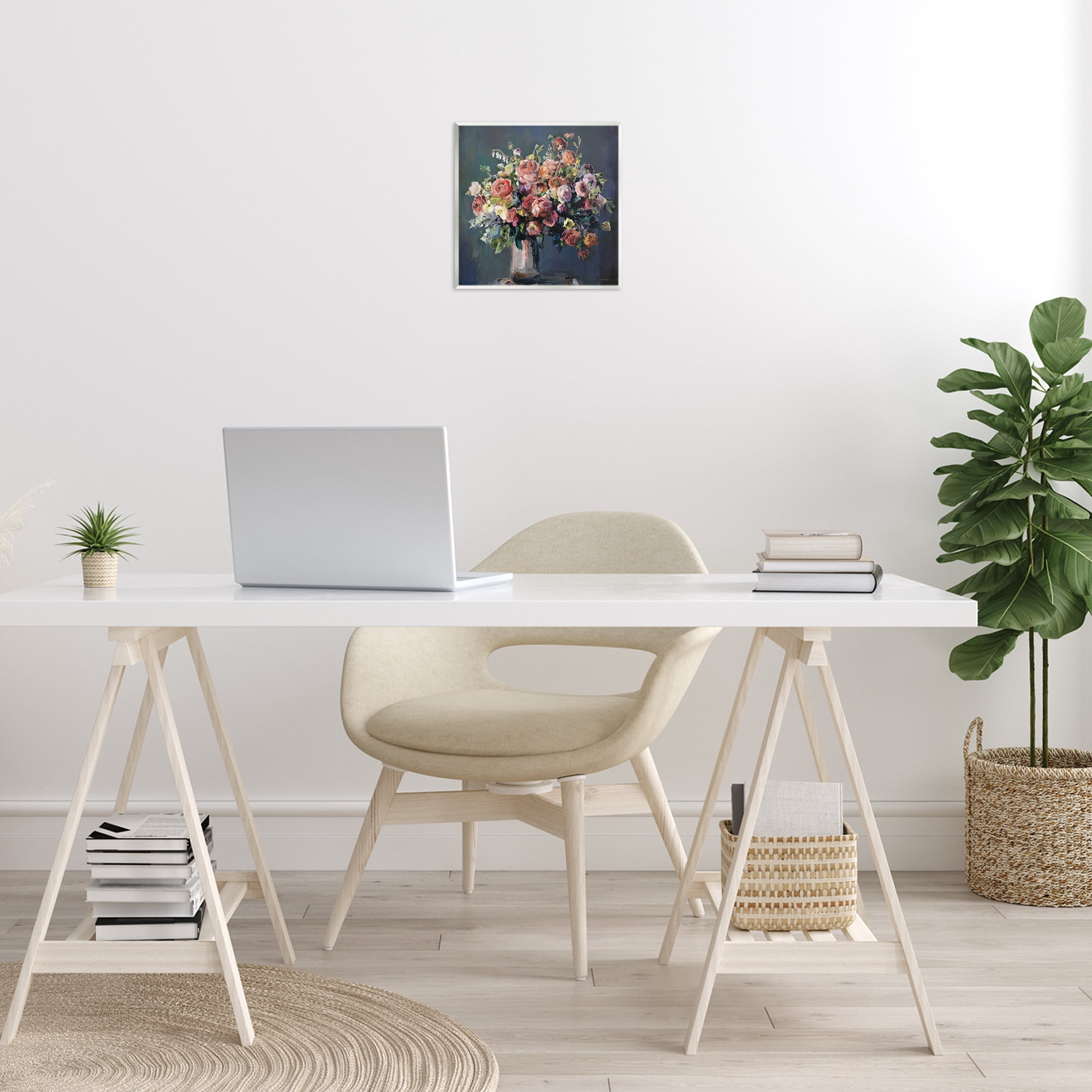 Stupell Industries Abundant Dark Bouquet Botanical & Floral Painting Unframed Art Print Wall Art, 12 x 12