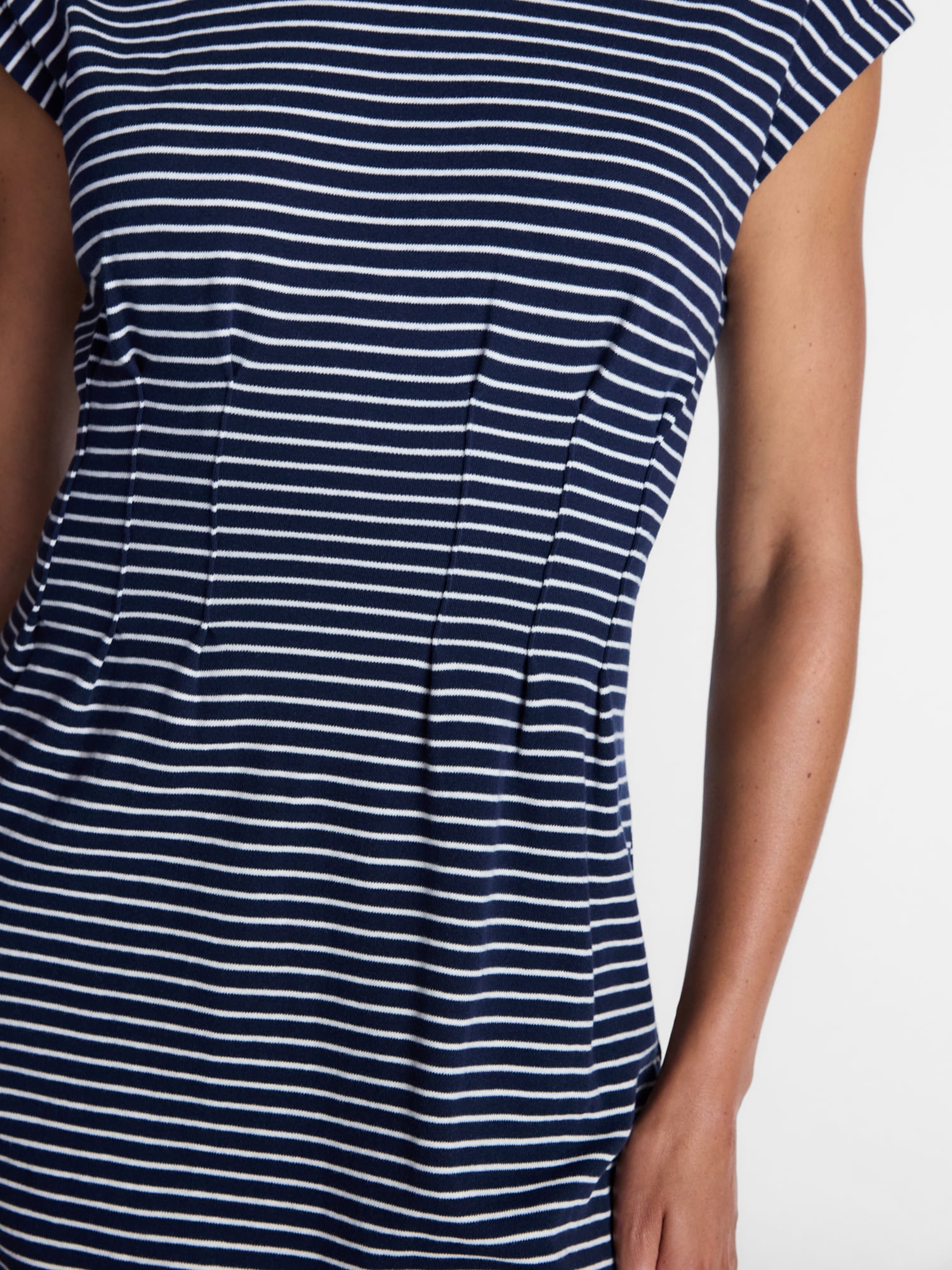 Time and Tru Women's Pleated Waist Cotton Mini Dress, Sizes XS-XXXL