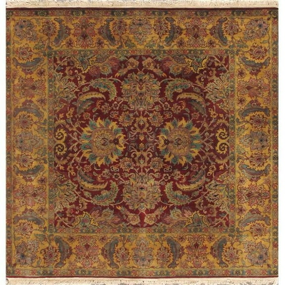 Pasargad Home 025080 Pasargad Home Crown Jewel Collection Hand-Knotted Lamb's Wool Area Rug- 6' 1' X 6' 1'
