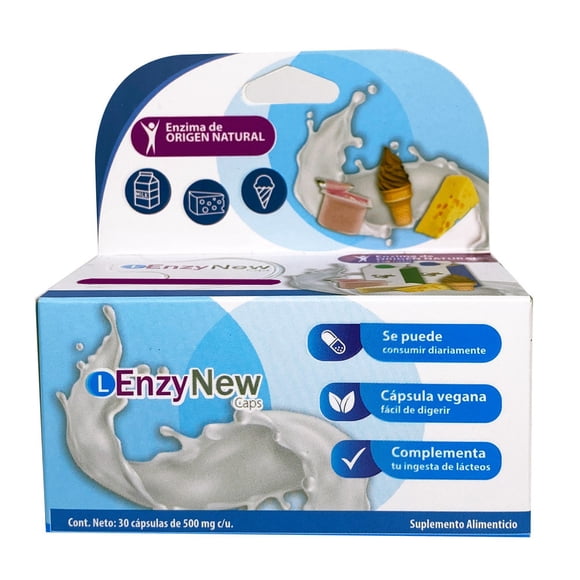 Suplemento Alimenticio L-Enzynew 0.5g 30 Tabletas