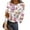 A078-Light Purple, variant on Rib Knit Tops for Women Stretch Crew Neck Ribbed Womens Long Sleeve T Shirts Floral Print Jumper Graphic Tees Tops
