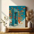 thumbnail image 6 of Goldfish Phone Booth Surreal Canvas Print, Whimsical Creative Art, Unique Home Wall Decor, 6 of 8
