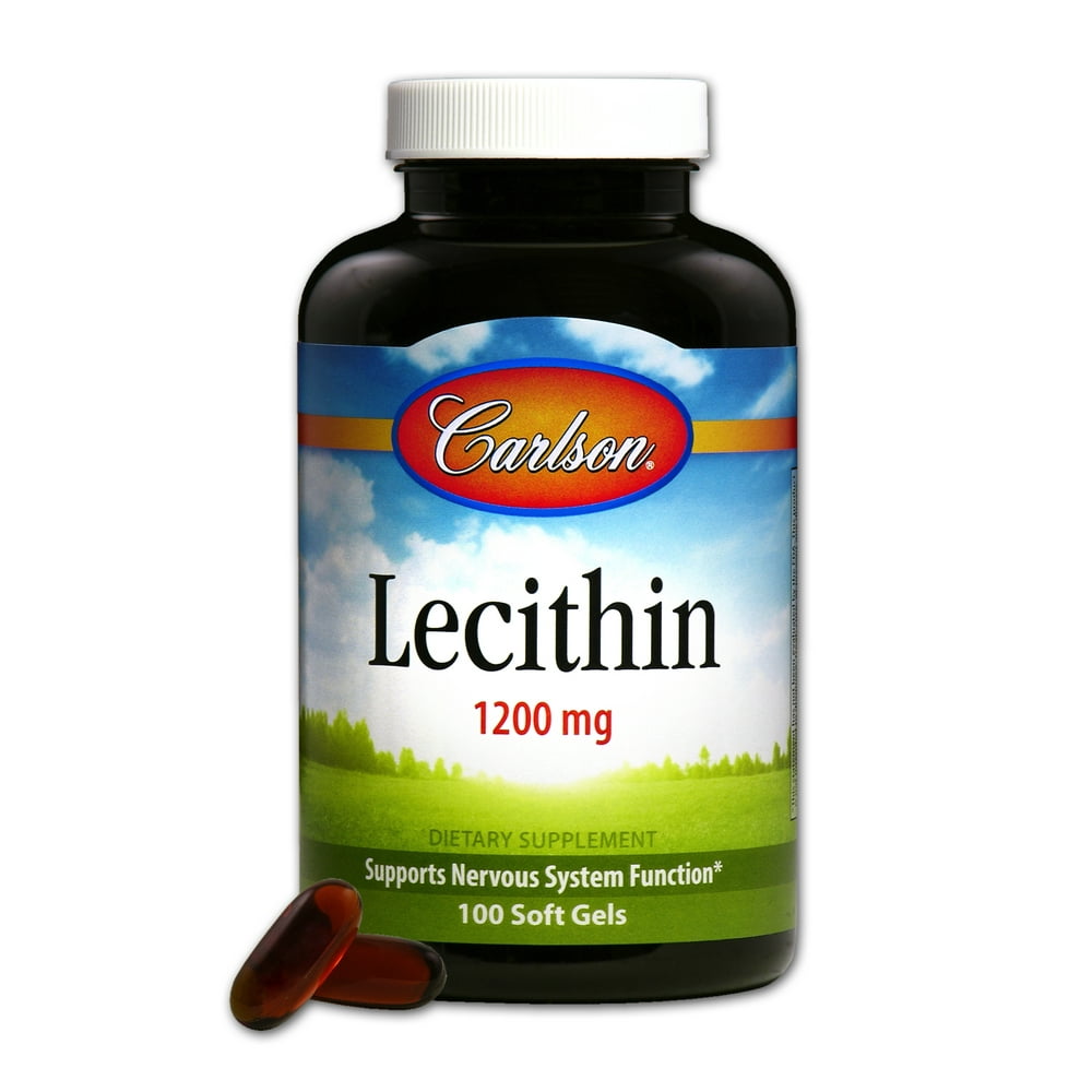 Carlson Laboratories Lecithin 1200 mg 100 Soft Gels