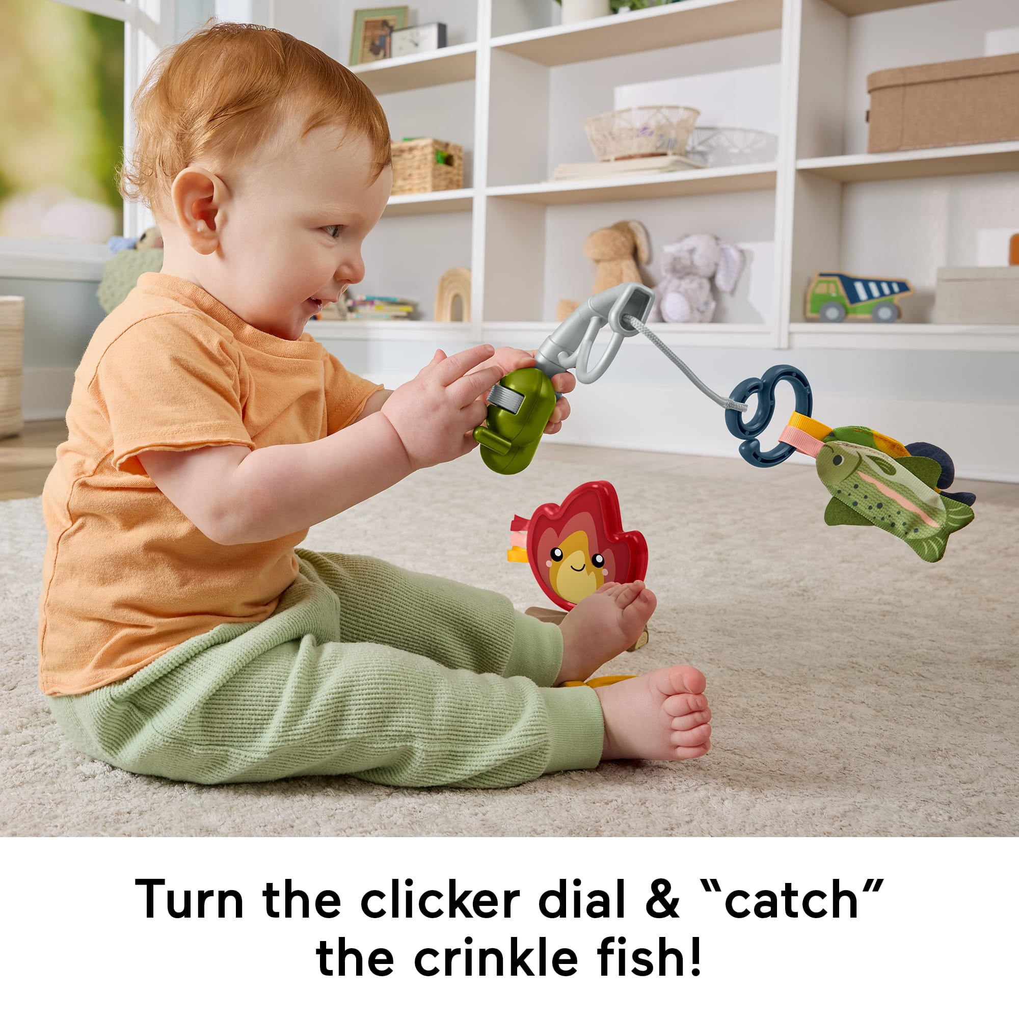 Fisher-Price Mini Me Moments Camp & Crinkle Gift Set, 7-Piece Fishing & Hiking Baby Activity Toys