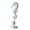 White, variant on wutoase Wooden Seahorse Ornament with Round Base, Rustic Seashell Starfish Seahorse Figurine Home Coastal Beach House Decoration