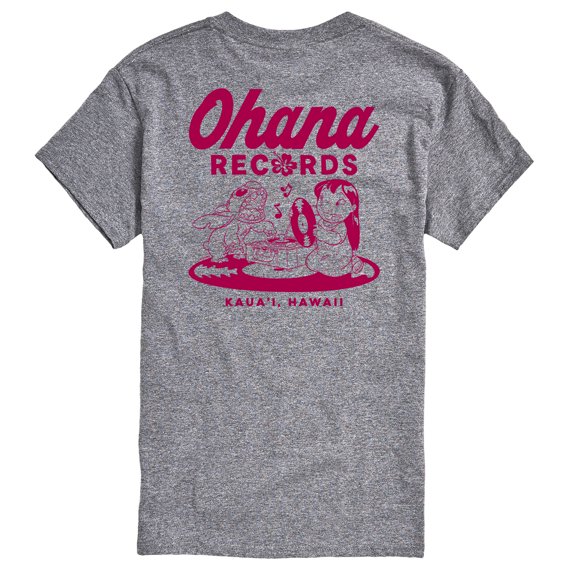 Lilo & Stitch - Ohana Records - Men's Short Sleeve Graphic T-Shirt
