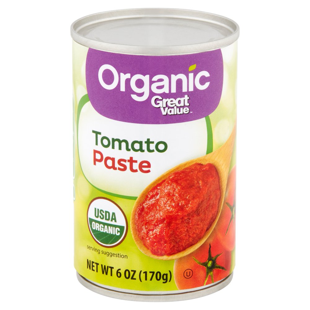 Great Value Organic Tomato Paste, 6 Oz
