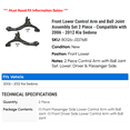 thumbnail image 2 of Front Lower Control Arm and Ball Joint Assembly Set 2 Piece - Compatible with 2006 - 2012 Kia Sedona 2007 2008 2009 2010 2011, 2 of 2